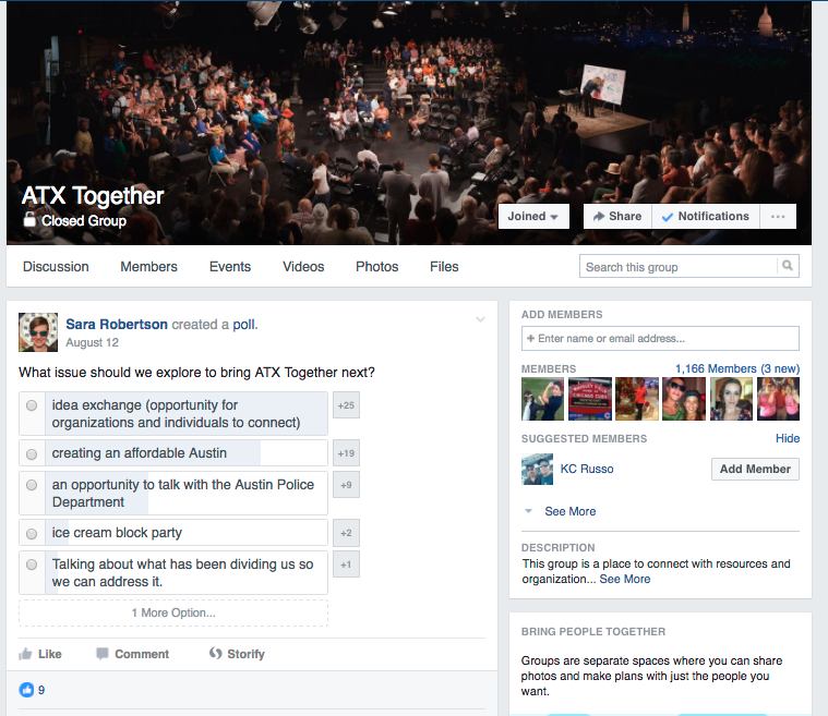 KLRU ATXTogether Facebook group