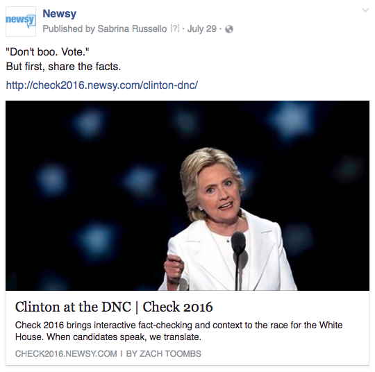 Newsy don't boo vote