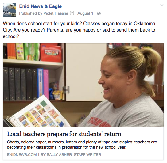 Enid school starting