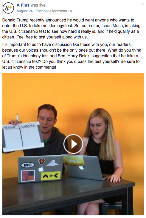 A Plus citizenship test