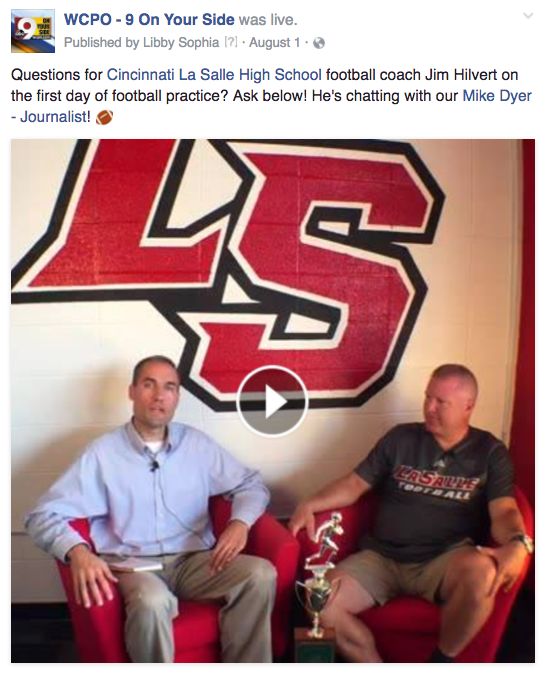 WCPO La Salle football chat