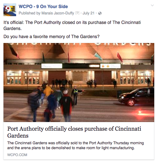 WCPO Cincinnati Gardens