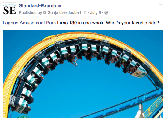 Ogden amusement park favorite ride