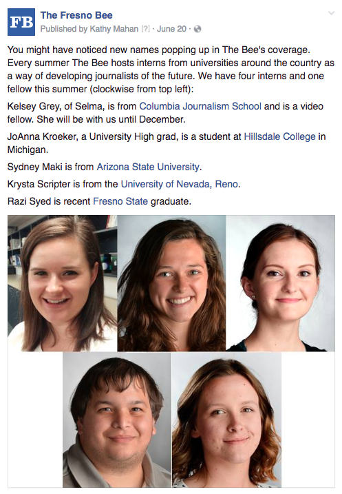 Fresno interns