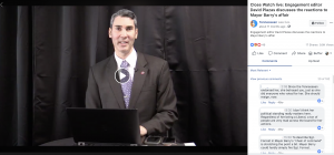 The Tennessean went live on Facebook to explain why their editorial board asked for a mayor's resignation. By going live on Facebook the journalists provided users a place to be heard and receive feedback.The newsroom also created a video to explain how and why the decision was made. 