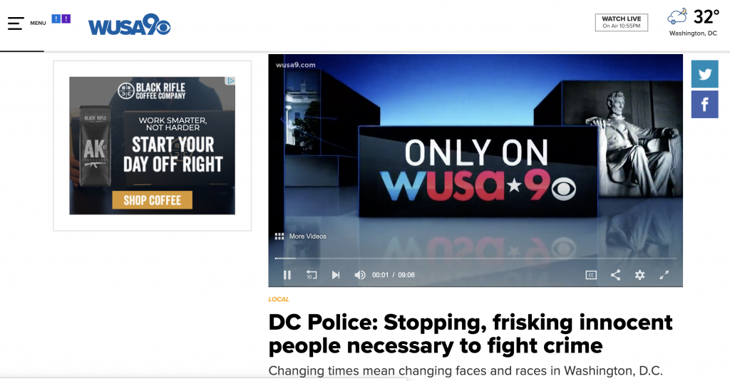 Throughout an investigative story, WUSA explained to its users how they produced a story. The reporter began by relating to the community by explaining his connection to the city of Washington, D.C. Then the reporter explained what questions they were trying to answer by doing the story and why they felt it was an important story to produce. Throughout the story they discuss their reporting process and invite feedback and questions. The reporter even offers his cell phone to users on-air. 