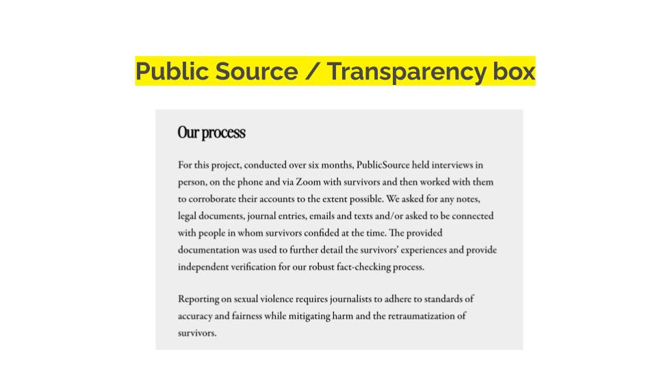 Public Source / Transparency Box.