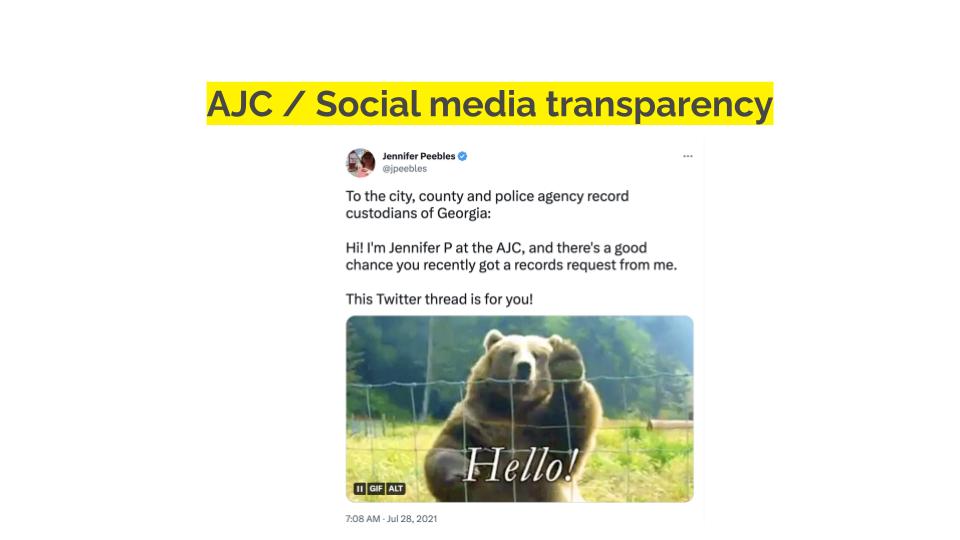 AJC/Social Media transparency.