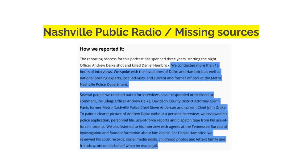Nashville Public Radio / Missing sources