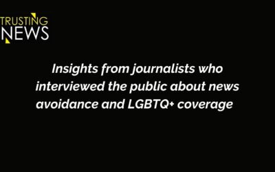 Reflections from journalists: What we learned talking about news avoidance and LGBTQ+ coverage