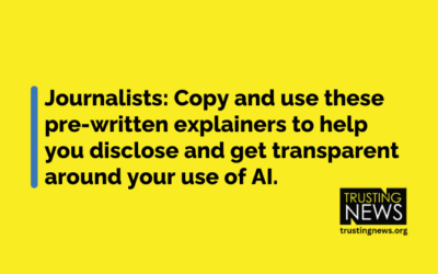 AI Resource: Sample language to include in AI use disclosures
