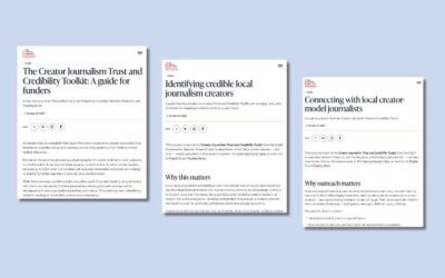 New Toolkit from Lenfest Institute, Trusting News and Project C helps funders support creator-model journalism